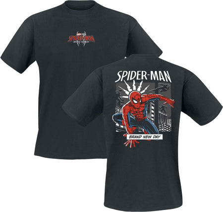 T-Shirt Manches courtes Disney de Spider-Man - Comic Spider - S à XXL - pour Homme - noir - Spider-Man