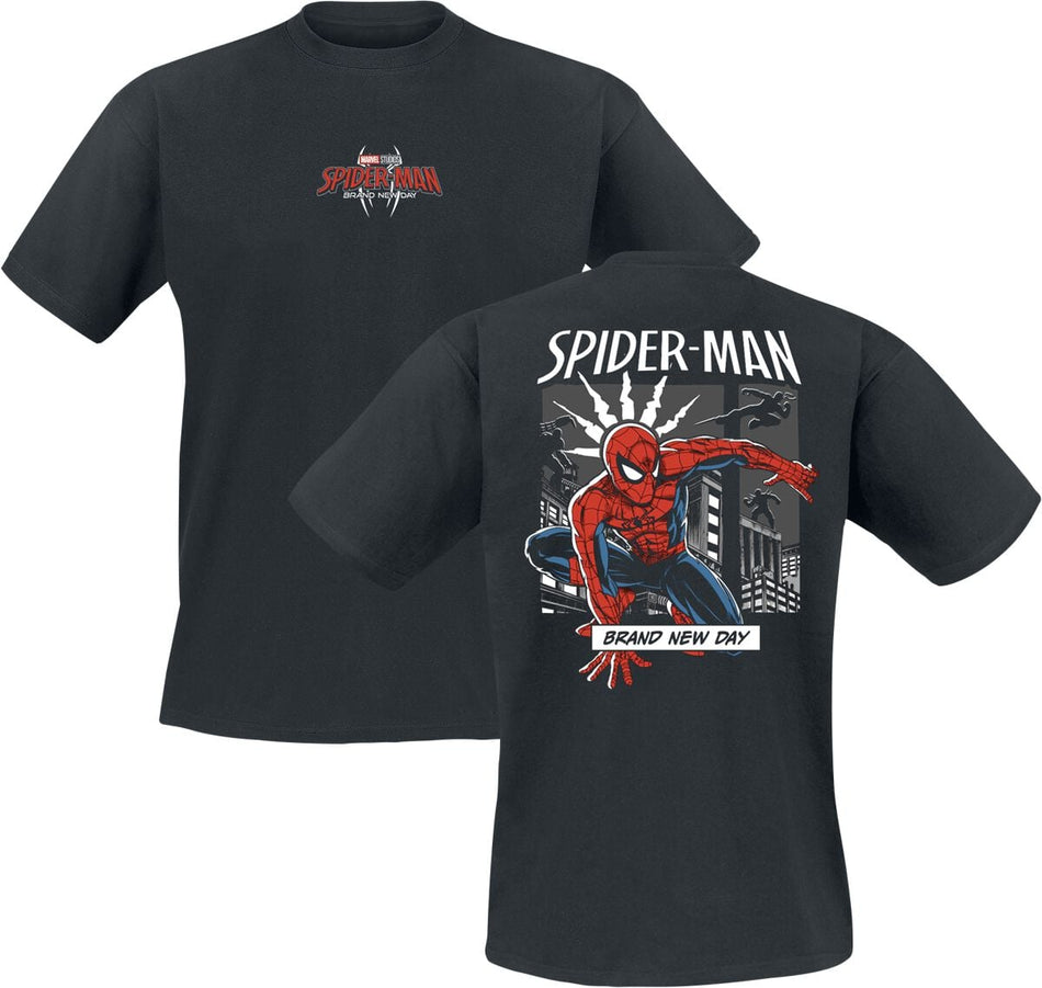 T-Shirt Manches courtes Disney de Spider-Man - Comic Spider - S à XXL - pour Homme - noir - Spider-Man