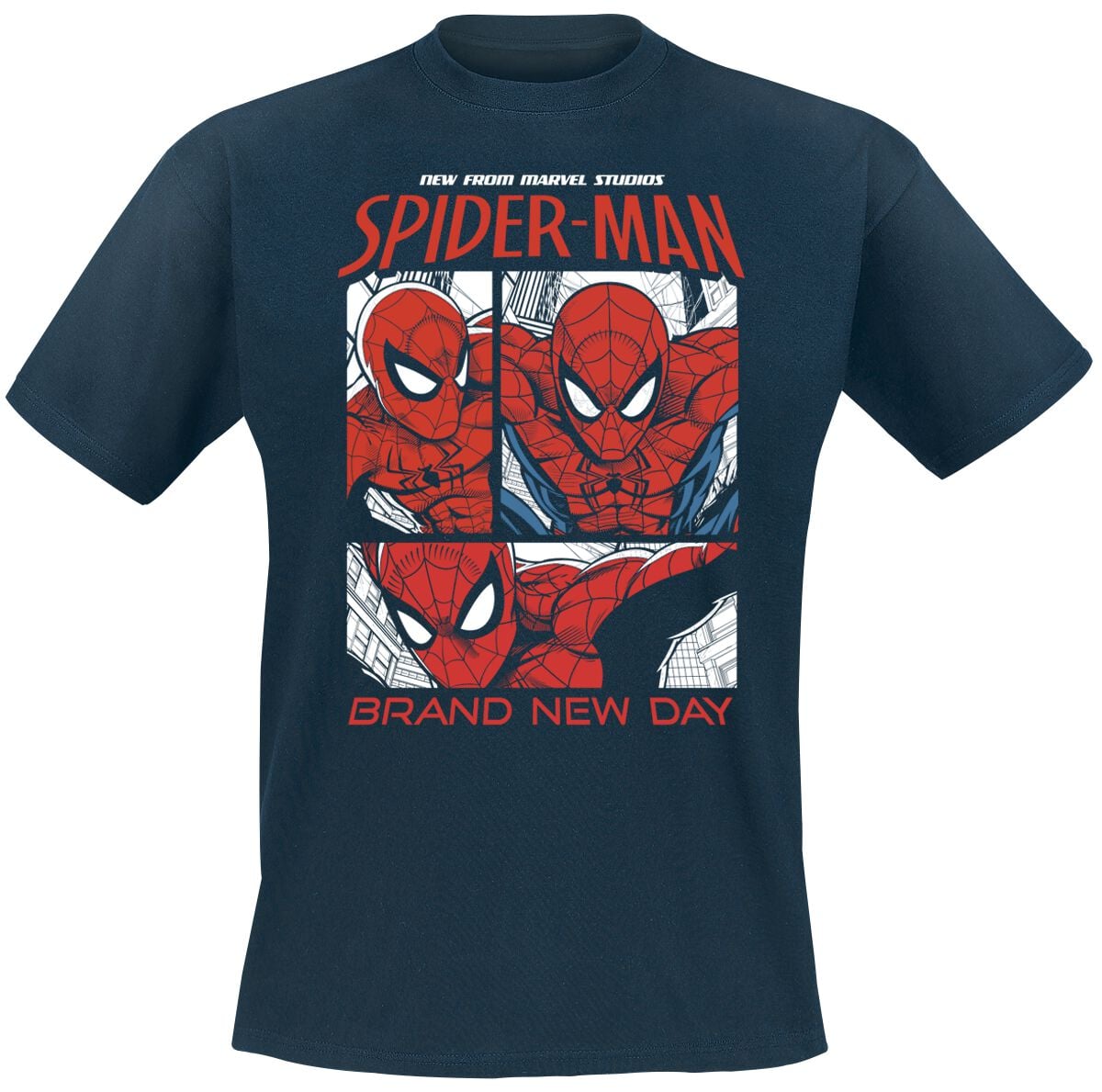 T-Shirt Manches courtes Disney de Spider-Man - New Comics Pose - S à XXL - pour Homme - marine - Spider-Man