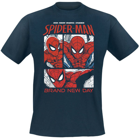 T-Shirt Manches courtes Disney de Spider-Man - New Comics Pose - S à XXL - pour Homme - marine - Spider-Man