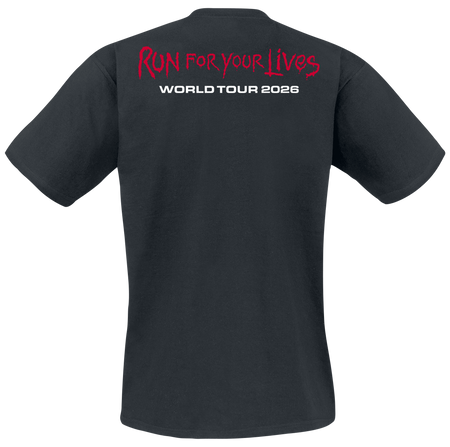 T-Shirt Manches courtes  de Iron Maiden - Run For Your Lives - S à 5XL - pour Homme - noir - Iron Maiden - View 2