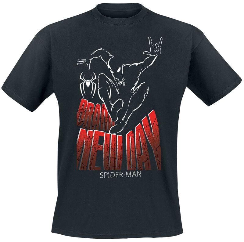 T-Shirt Manches courtes Disney de Spider-Man - Brand New Day - Croquis - S à XXL - pour Homme - noir - Spider-Man