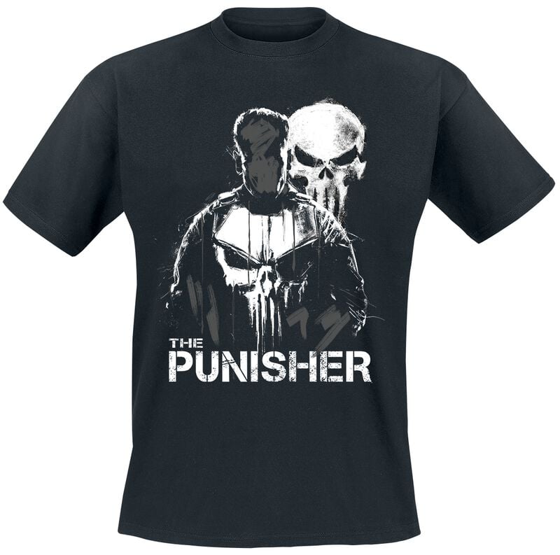 T-Shirt Manches courtes Disney de The Punisher - Silhouette - S à XXL - pour Homme - noir - The Punisher