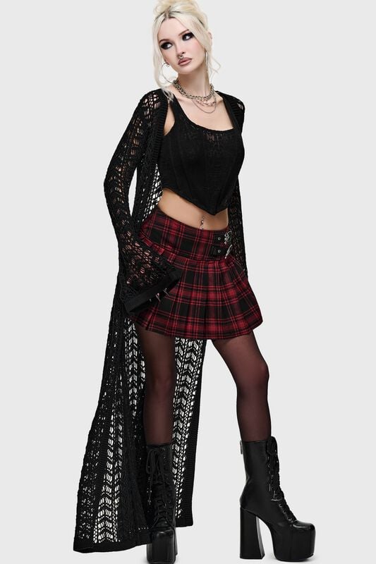 Gilets & Ponchos Gothic de Killstar - Veil Of Dawn - Shadow Grove Duster - XS à 4XL - pour Femme - noir - Killstar