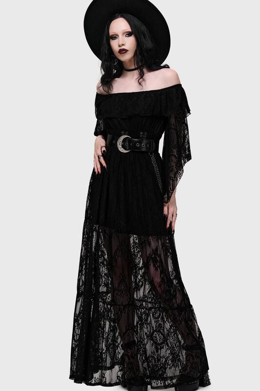 Robe longue Gothic de Killstar - Veil Of Dawn - Twilight Seraph Maxi Dress - XS à 4XL - pour Femme - noir - Killstar