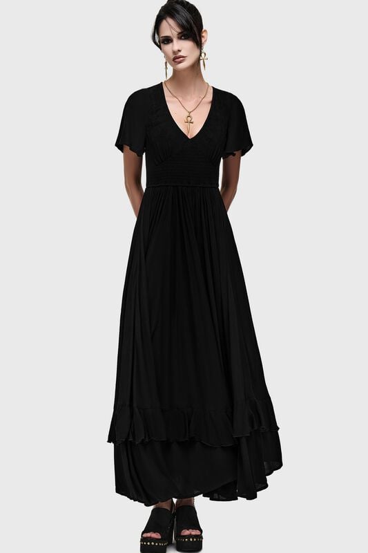 Robe longue Gothic de Killstar - Veil Of Dawn - Lilith Of The Night Maxi Dress - XS à XXL - pour Femme - noir - Killstar