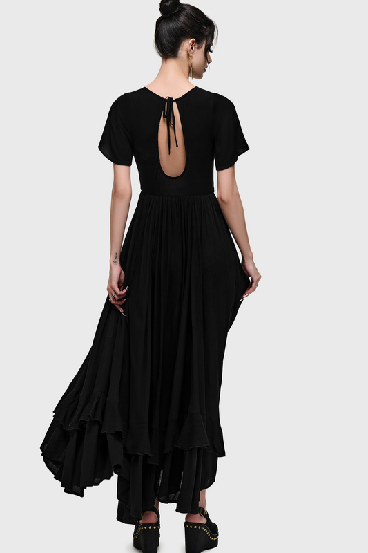 Robe longue Gothic de Killstar - Veil Of Dawn - Lilith Of The Night Maxi Dress - XS à XXL - pour Femme - noir - Killstar - View 2