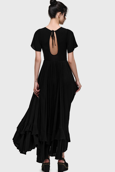 Robe longue Gothic de Killstar - Veil Of Dawn - Lilith Of The Night Maxi Dress - XS à XXL - pour Femme - noir - Killstar - View 2