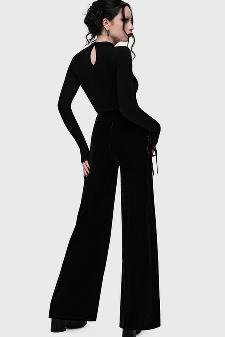 Pantalon en toile Gothic de Killstar - Veil Of Dawn - Hellverina Trousers - XS à 4XL - pour Femme - noir - Killstar - View 2