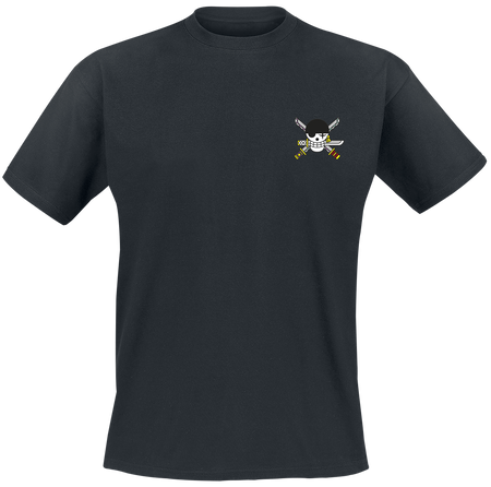 T-Shirt Manches courtes  de One Piece - Wanted Zoro - M à XXL - pour Homme - noir - One Piece - View 2