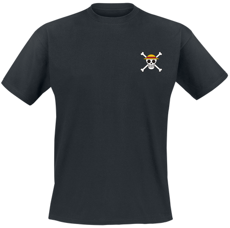 T-Shirt Manches courtes  de One Piece - Monkey D. Luffy - M à XXL - pour Homme - noir - One Piece - View 2