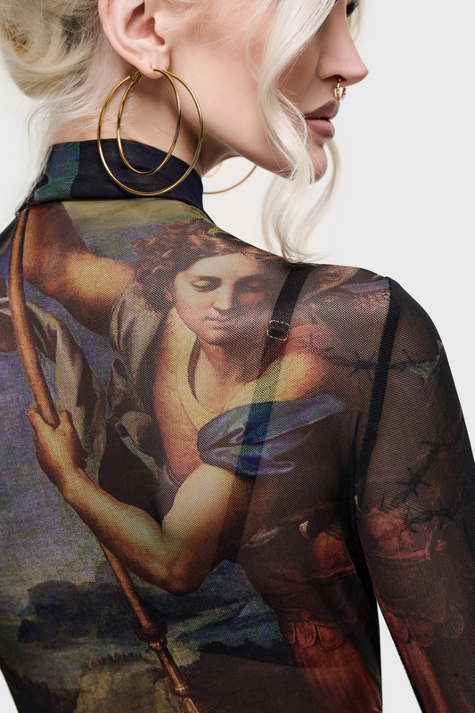 T-shirt manches longues Gothic de Killstar - Cathedral Gardens - Crypt Garden Top - XS à 4XL - pour Femme - noir - Killstar - View 2