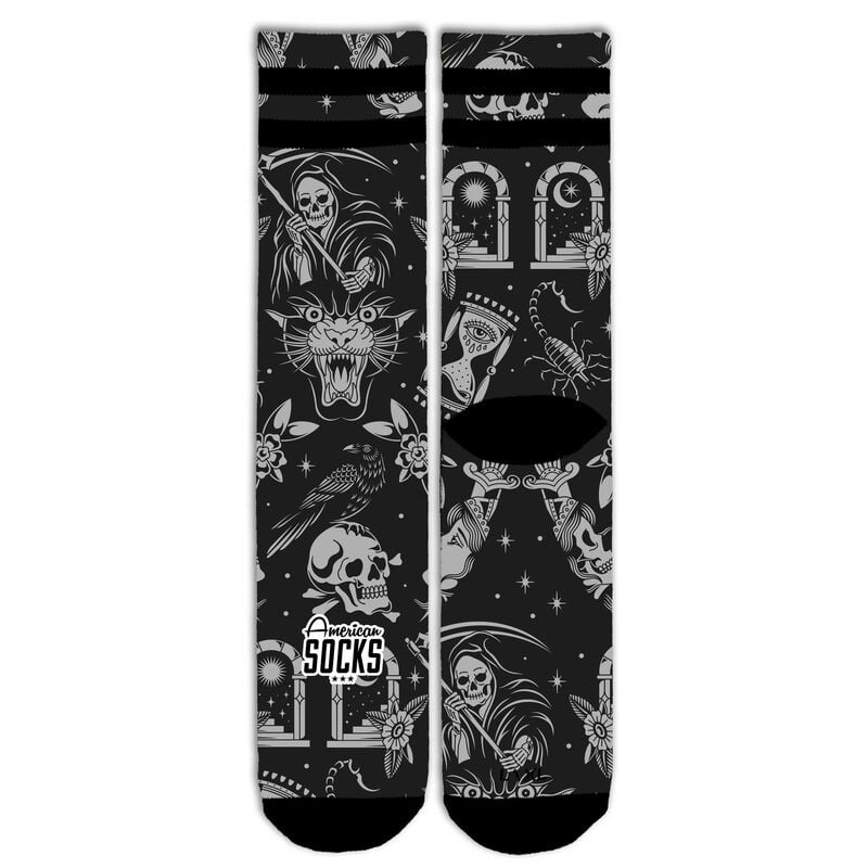 Chaussettes  de American Socks - Time to Die - Mid High - S-M à L-XL - pour Unisexe - noir/gris - American Socks