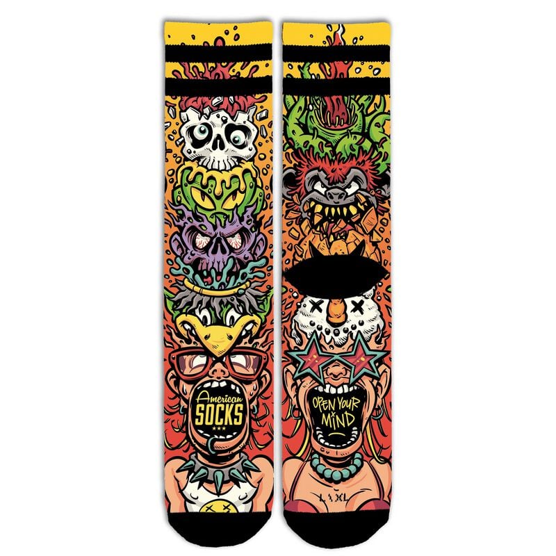 Chaussettes  de American Socks - Open your mind - Mid High - S-M à L-XL - pour Unisexe - multicolore - American Socks