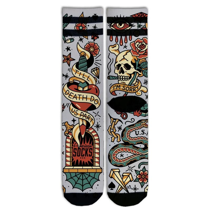 Chaussettes  de American Socks - Till Death Do Us Part - Mid High - S-M à L-XL - pour Unisexe - multicolore - American Socks