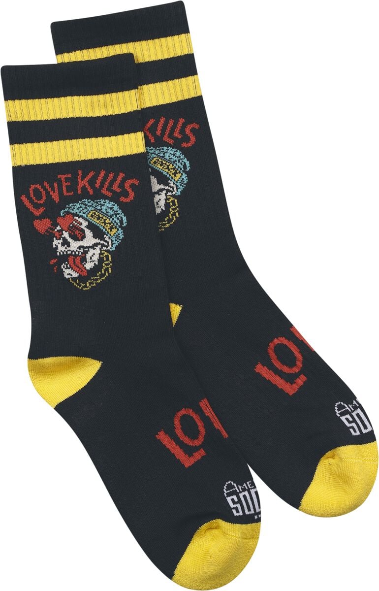 Chaussettes  de American Socks - Love Kills - Mid High - Standard - pour Unisexe - noir - American Socks