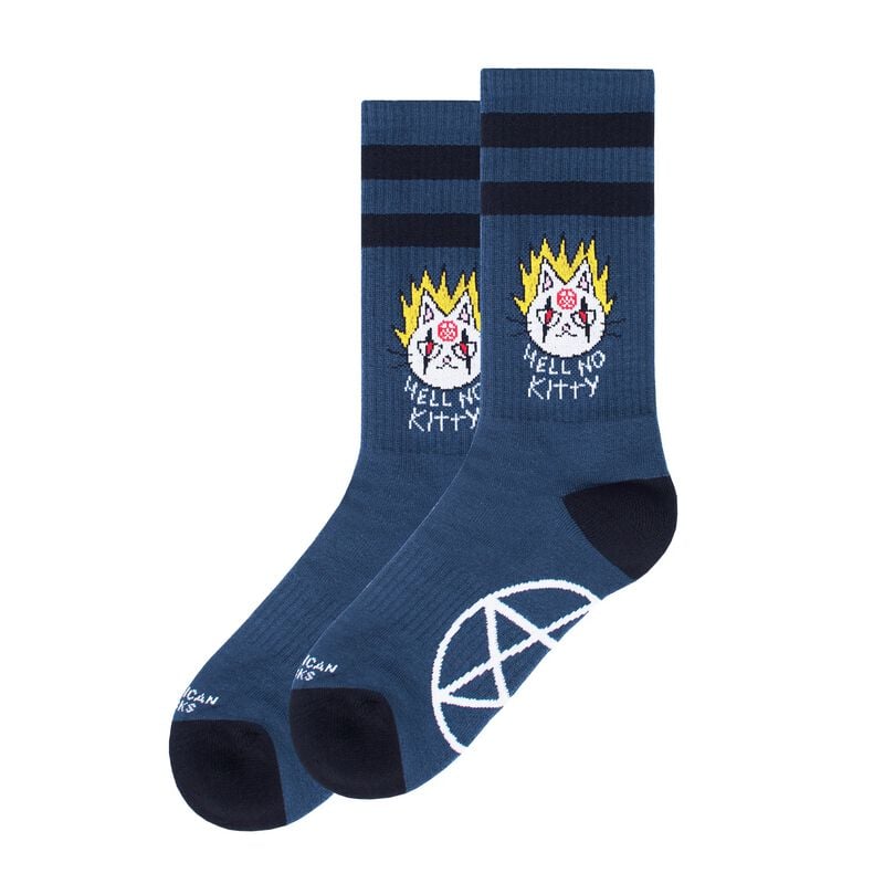 Chaussettes  de American Socks - Hell no kitty - Mid High - Standard - pour Unisexe - bleu - American Socks