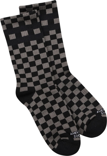 Chaussettes  de American Socks - Checkerboard B/G - Mid High - Standard - pour Unisexe - noir/gris - American Socks
