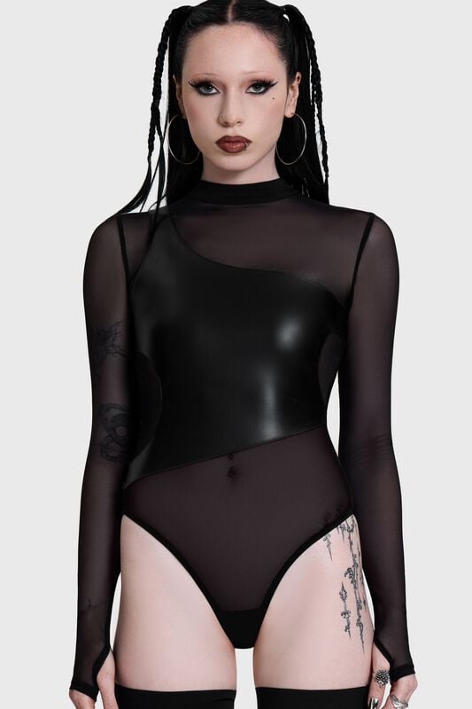 Body Gothic de KIHILIST by KILLSTAR - Cyber Bodysuit - XS à 4XL - pour Femme - noir - KIHILIST by KILLSTAR