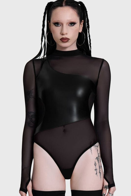 Body Gothic de KIHILIST by KILLSTAR - Cyber Bodysuit - XS à 4XL - pour Femme - noir - KIHILIST by KILLSTAR