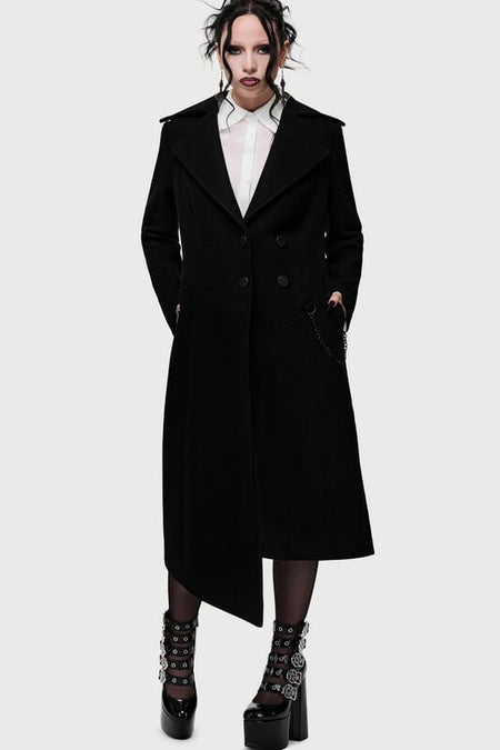 Manteaux Gothic de KIHILIST by KILLSTAR - Deadbloom Tailored Coat - XS à 4XL - pour Femme - noir - KIHILIST by KILLSTAR