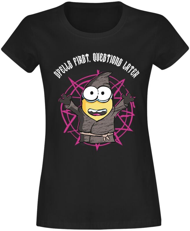 T-Shirt Manches courtes  de Les Minions - 3 - Spells First - S à XXL - pour Femme - noir - Les Minions