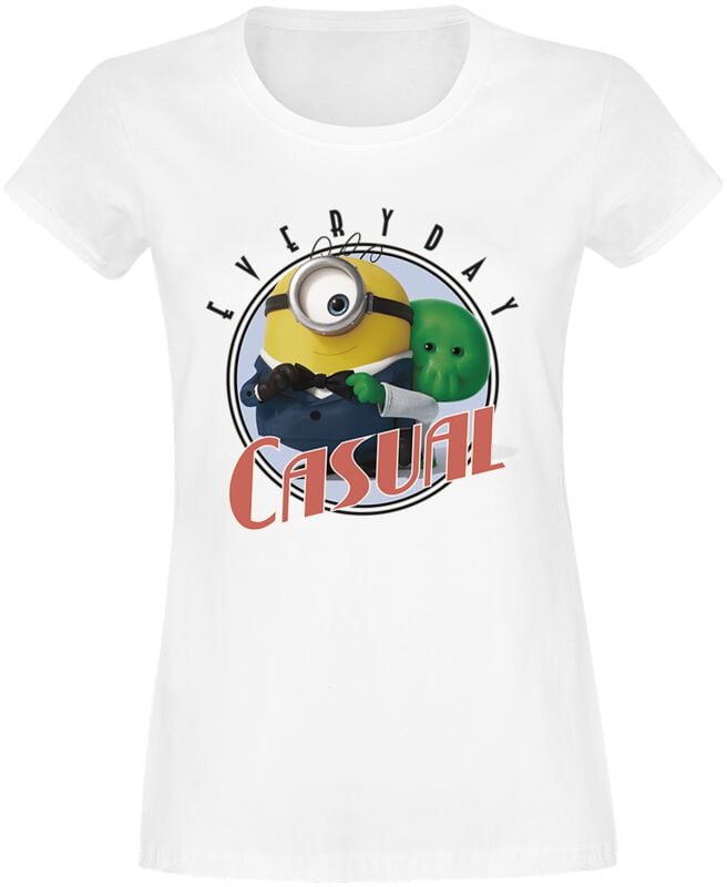 T-Shirt Manches courtes  de Les Minions - 3 - Every Day Casual - S à XXL - pour Femme - blanc - Les Minions