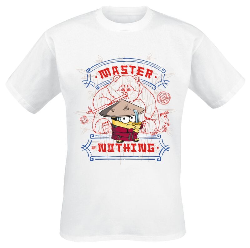 T-Shirt Manches courtes  de Les Minions - 3 - Master Nothing - M à 4XL - pour Homme - blanc - Les Minions