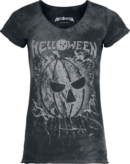 T-Shirt Manches courtes  de Helloween - Broken Pumkin - S à 4XL - pour Femme - noir - Helloween