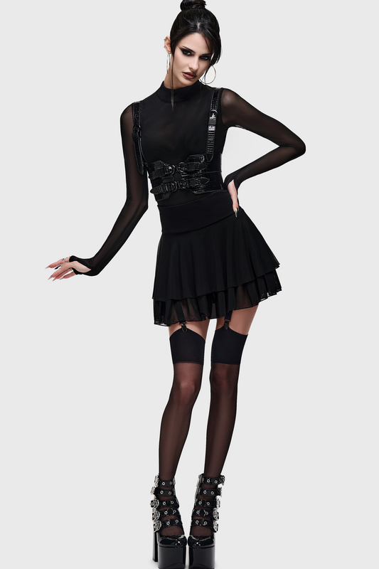 Corset Gothic de KIHILIST by KILLSTAR - Serpentrix Harness - XXL à M-L - pour Femme - noir - KIHILIST by KILLSTAR - View 2