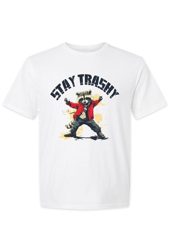 T-Shirt Manches courtes Fun de Goodie Two Sleeves - Stay Trashy - M à 3XL - pour Homme - blanc - Goodie Two Sleeves