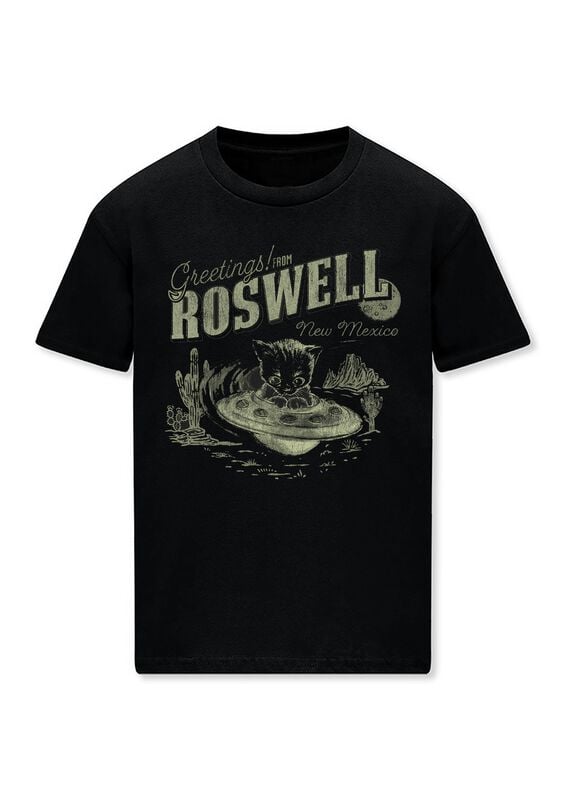 T-Shirt Manches courtes Fun de Goodie Two Sleeves - Roswell Cat - M à 3XL - pour Homme - noir - Goodie Two Sleeves
