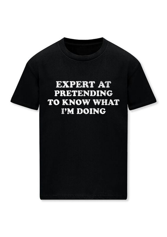 T-Shirt Manches courtes Fun de Goodie Two Sleeves - Expert At Pretending To Know What I'm Doing - M à 3XL - pour Homme - noir - Goodie Two Sleeves