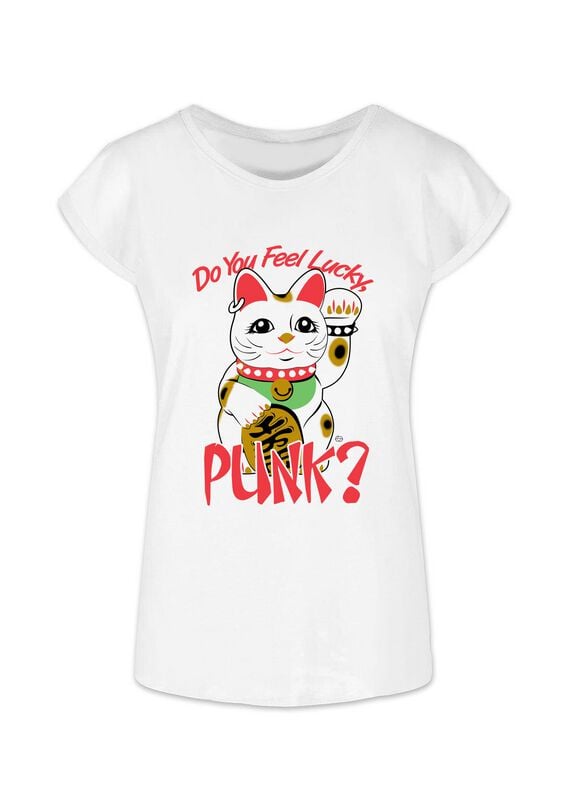 T-Shirt Manches courtes Fun de Goodie Two Sleeves - Lucky Punk - S à XXL - pour Femme - blanc - Goodie Two Sleeves