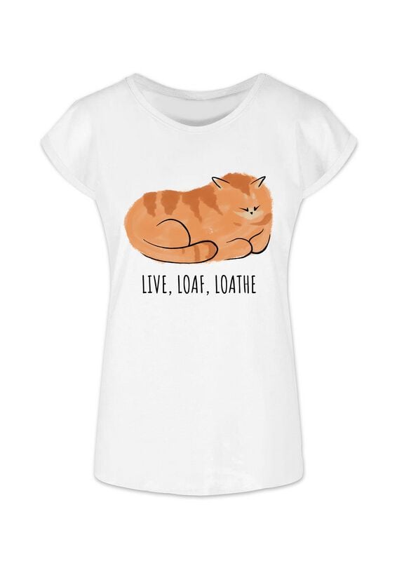 T-Shirt Manches courtes Fun de Goodie Two Sleeves - Live, Loaf, Loathe - S à XXL - pour Femme - blanc - Goodie Two Sleeves