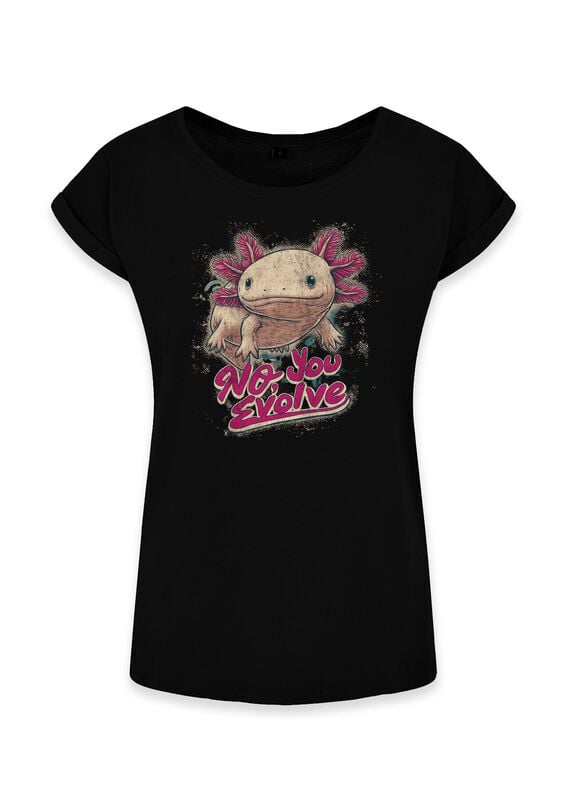 T-Shirt Manches courtes Fun de Goodie Two Sleeves - No, You Evolve - S à XXL - pour Femme - noir - Goodie Two Sleeves