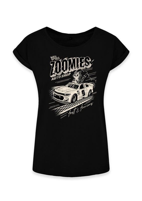 T-Shirt Manches courtes Fun de Goodie Two Sleeves - Nascat Zoomies - S à XXL - pour Femme - noir - Goodie Two Sleeves