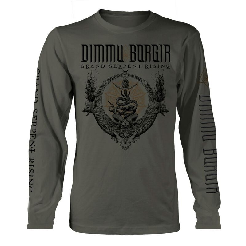 T-shirt manches longues  de Dimmu Borgir - Grand Serpent Rising - S à M - pour Homme - olive - Dimmu Borgir