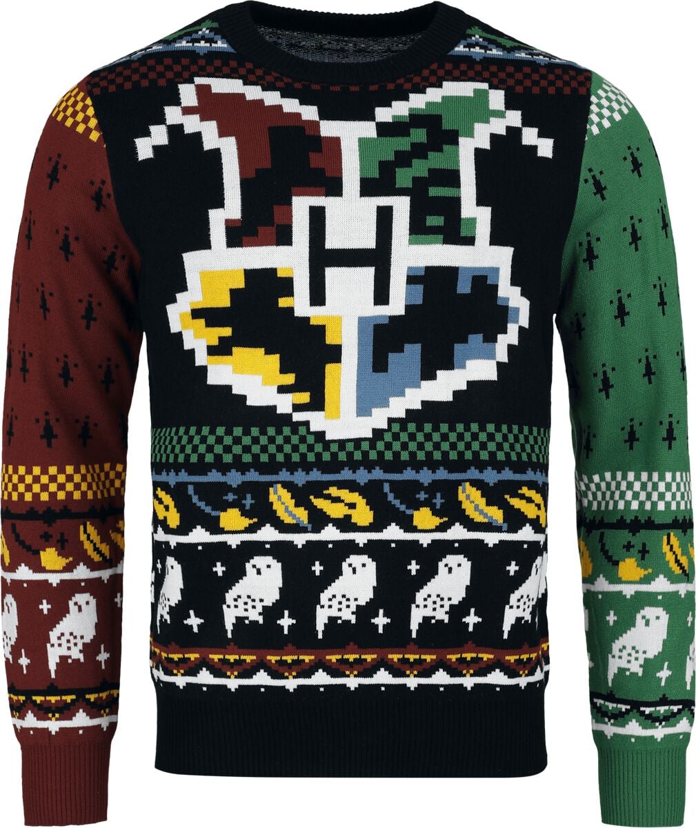 Pull de Noël  de Harry Potter - Blasons et Symboles - S à XXL - pour Unisexe - multicolore - Harry Potter
