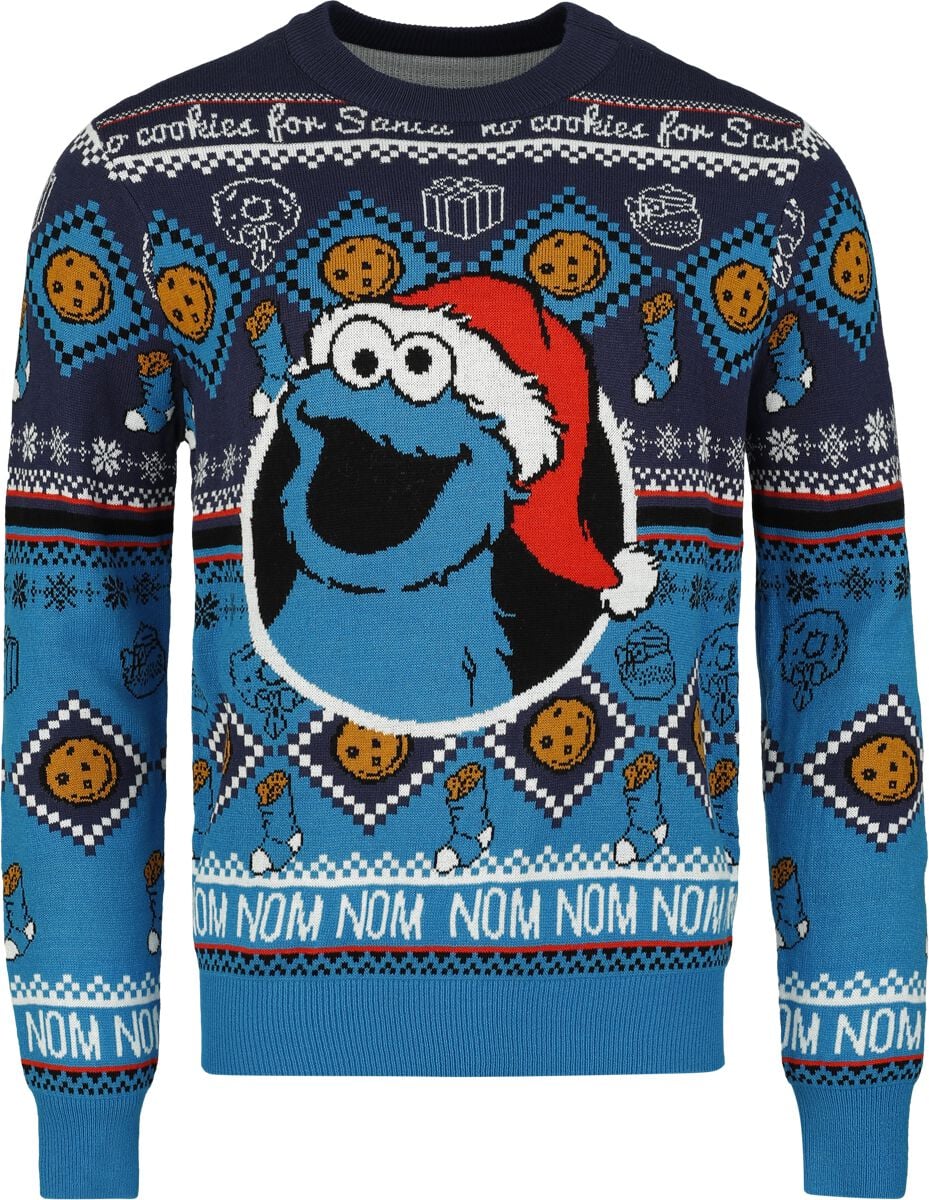 Pull de Noël  de Sesame Street - Macaron le glouton - S à XXL - pour Unisexe - multicolore - Sesame Street