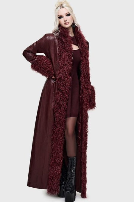 Manteaux Gothic de Killstar - What Darkness Returns - Dark Haven Coat - XS à XXL - pour Femme - rouge - Killstar