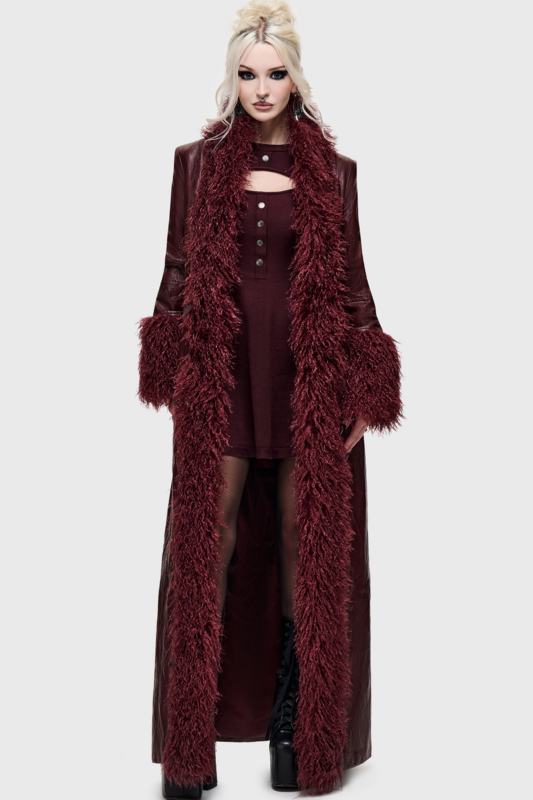 Manteaux Gothic de Killstar - What Darkness Returns - Dark Haven Coat - XS à XXL - pour Femme - rouge - Killstar - View 2