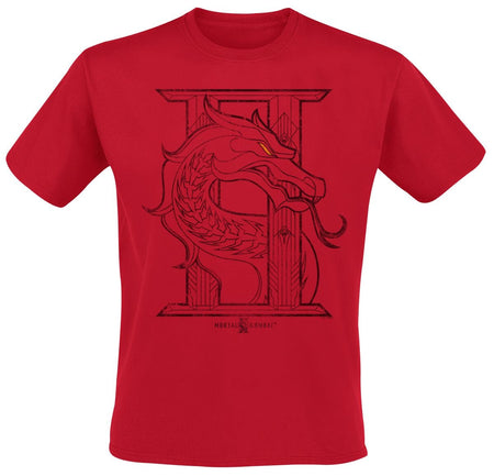 T-Shirt Manches courtes Gaming de Mortal Kombat - Dragon Pillar - S à XXL - pour Homme - rouge - Mortal Kombat