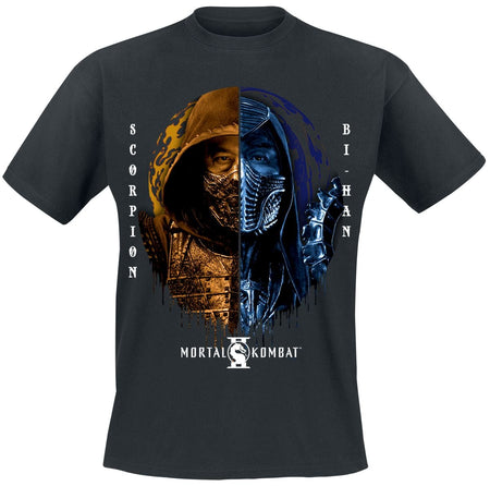 T-Shirt Manches courtes Gaming de Mortal Kombat - Scorpion & BiHan - S à XXL - pour Homme - noir - Mortal Kombat