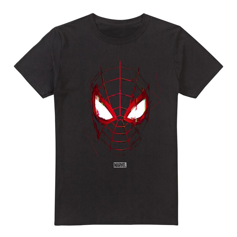 T-Shirt Manches courtes Disney de Spider-Man - Glitched Mask - S à XXL - pour Unisexe - noir - Spider-Man