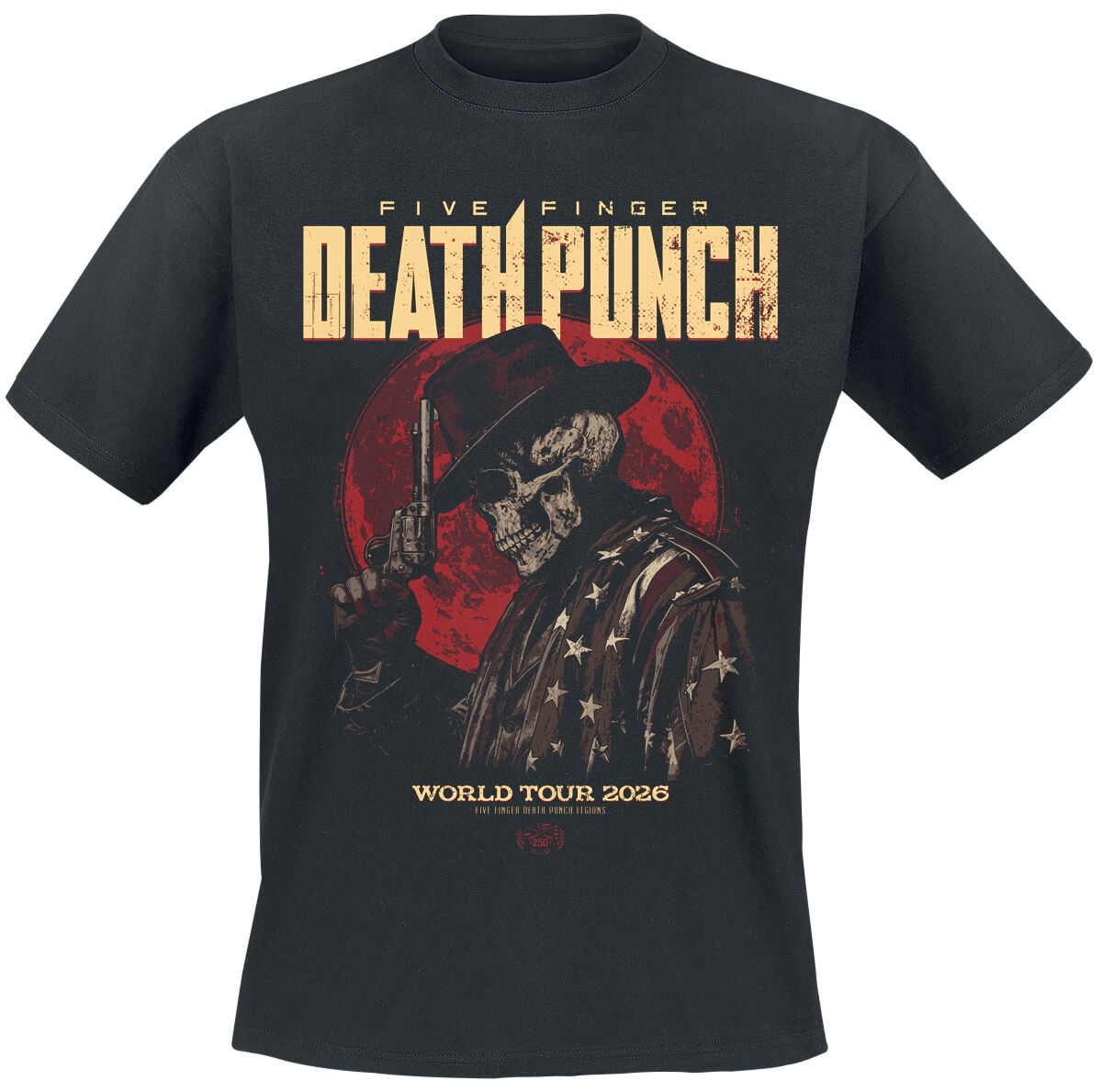 T-Shirt Manches courtes  de Five Finger Death Punch - Moon Mock Up 2 - S à 5XL - pour Homme - noir - Five Finger Death Punch