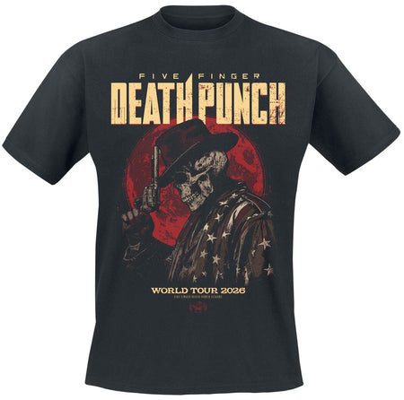 T-Shirt Manches courtes  de Five Finger Death Punch - Moon Mock Up 2 - S à 5XL - pour Homme - noir - Five Finger Death Punch
