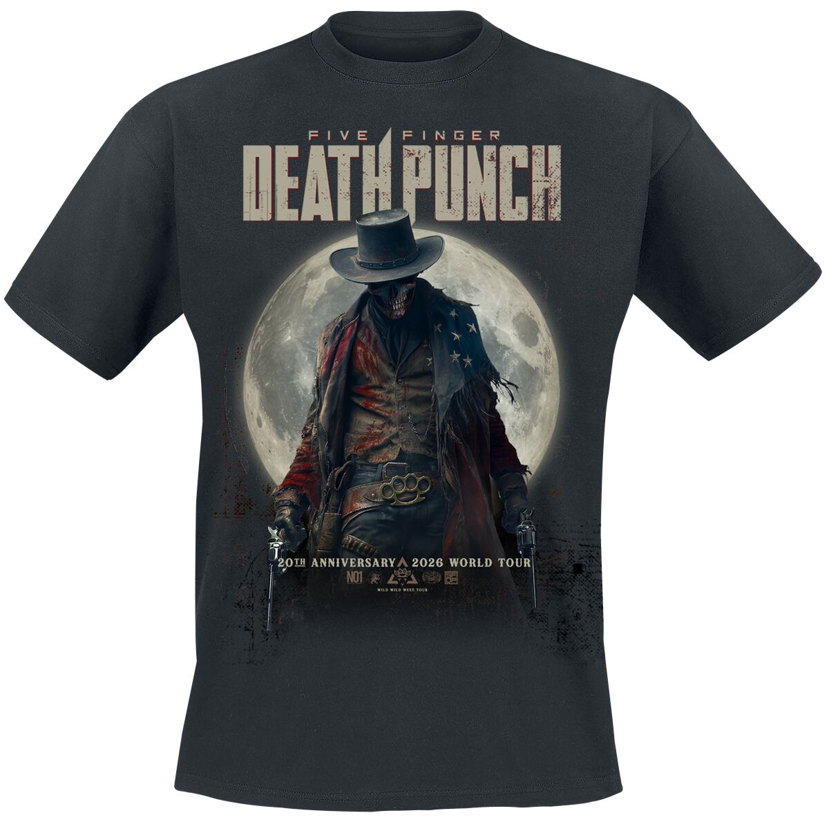 T-Shirt Manches courtes  de Five Finger Death Punch - Admat Art - S à 5XL - pour Homme - noir - Five Finger Death Punch