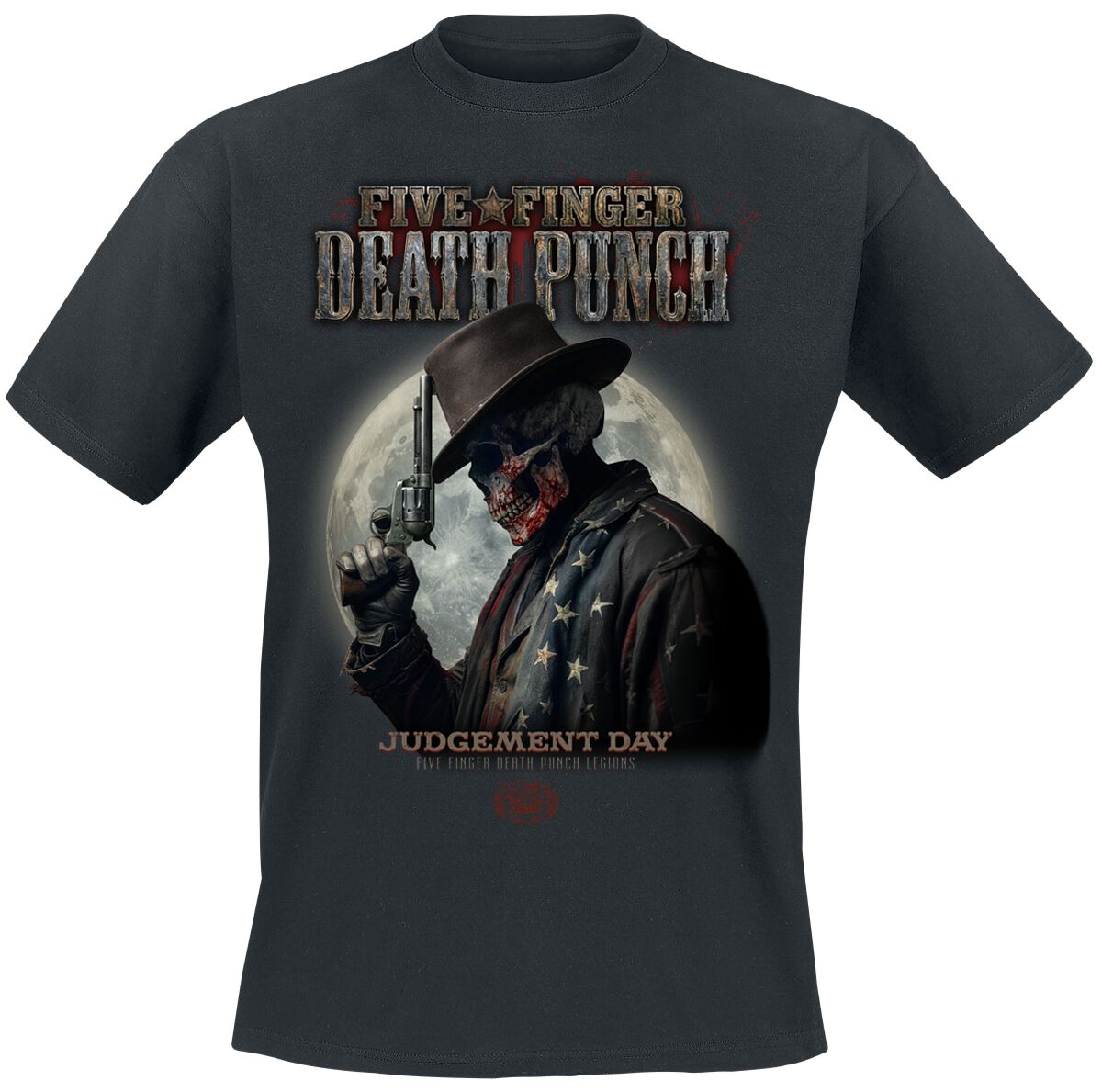T-Shirt Manches courtes  de Five Finger Death Punch - Moon Mock Up 1 - S à 5XL - pour Homme - noir - Five Finger Death Punch