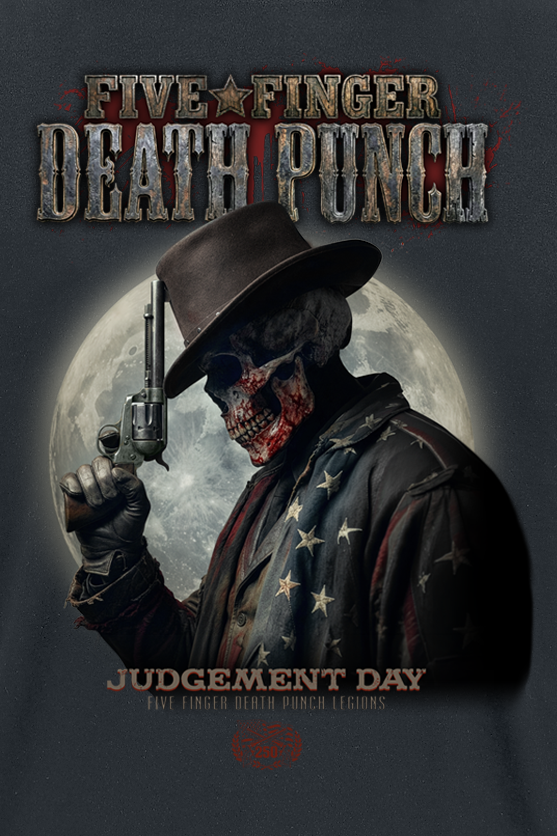 T-Shirt Manches courtes  de Five Finger Death Punch - Moon Mock Up 1 - S à 5XL - pour Homme - noir - Five Finger Death Punch - View 2